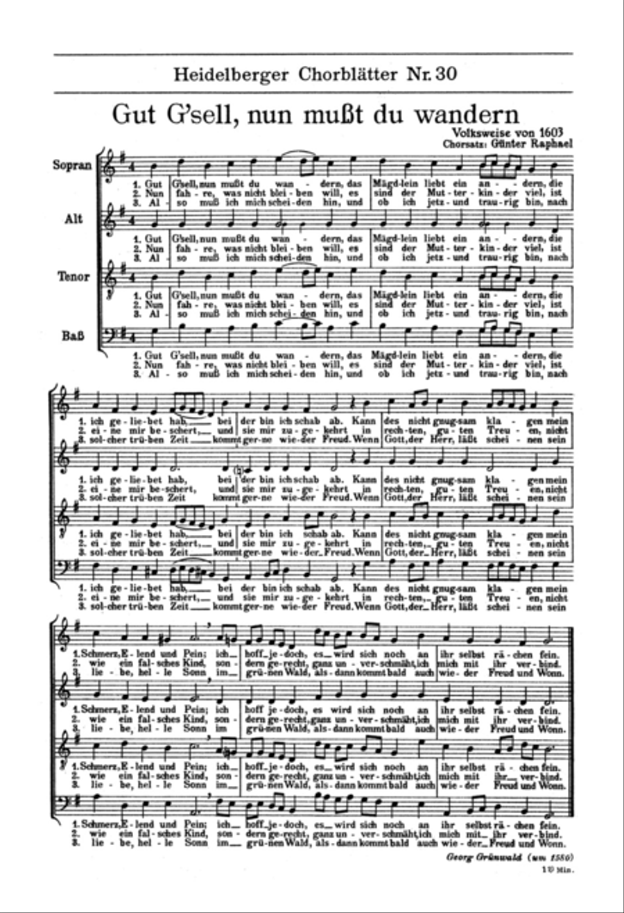 Heidelberger Chorblätter no. 30 4-Part scores gallery preview page 1