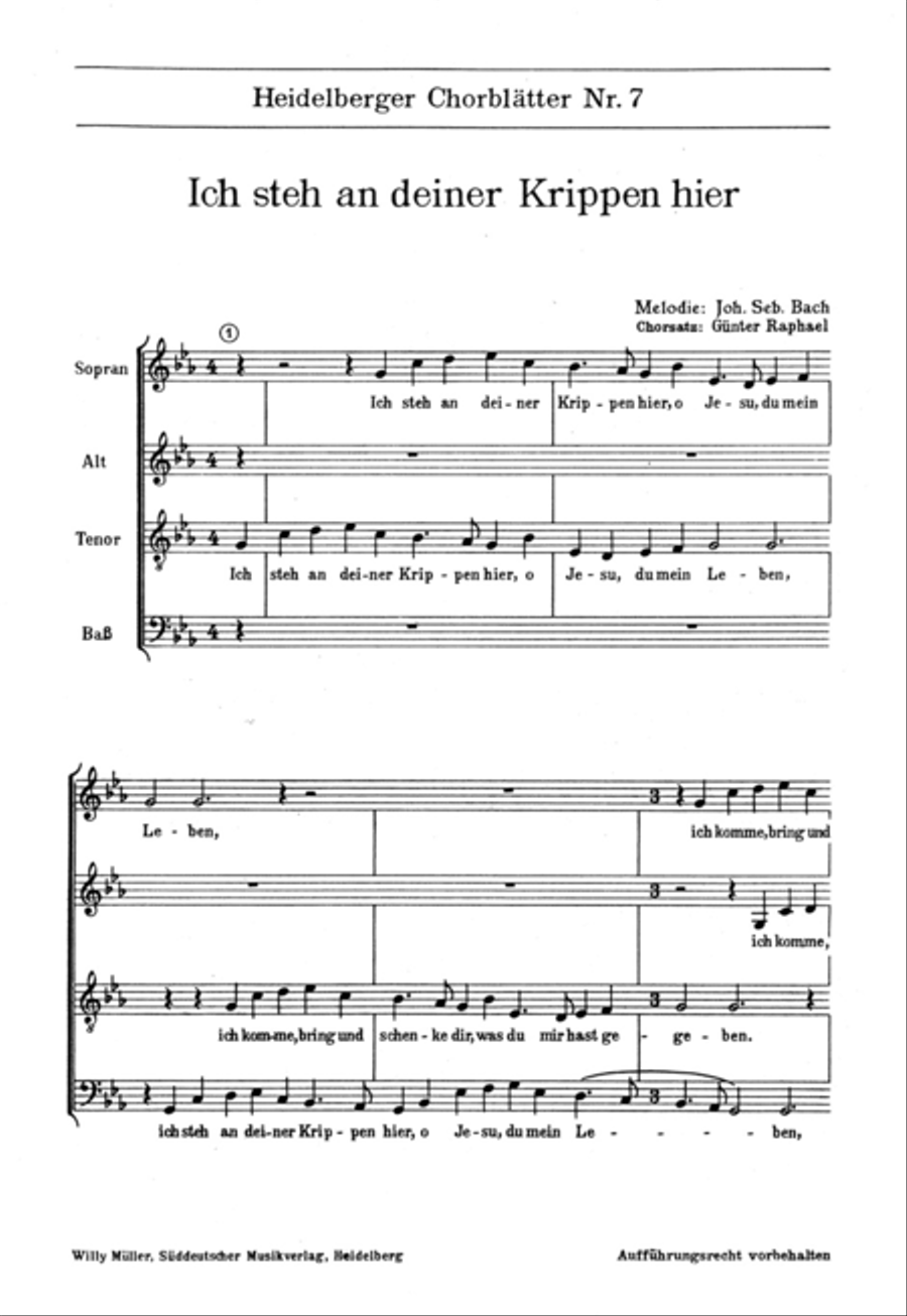 Heidelberger Chorblätter no. 7 4-Part scores gallery preview page 1