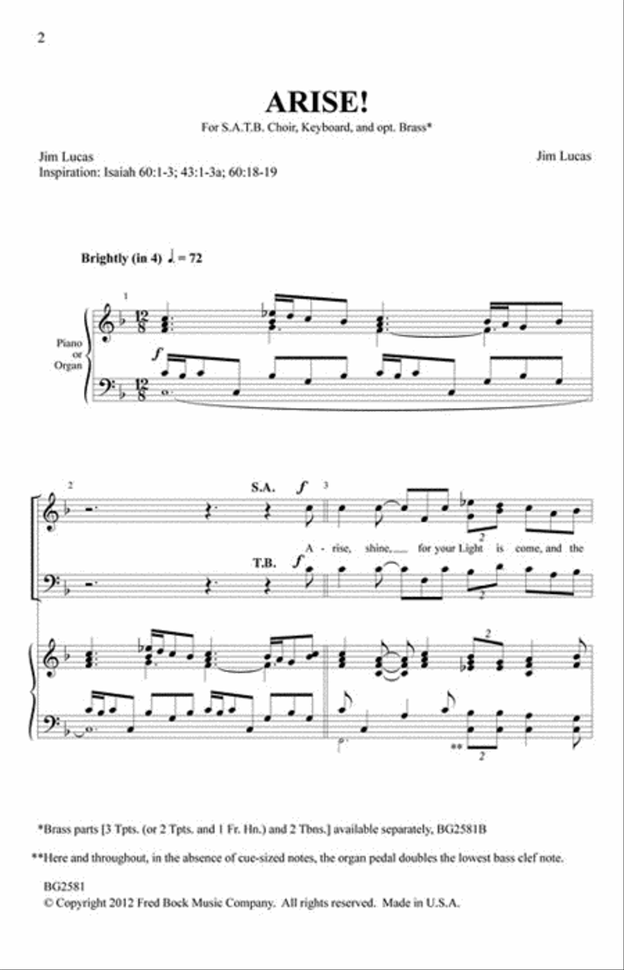 Arise! Arise! 4-Part scores gallery preview page 2