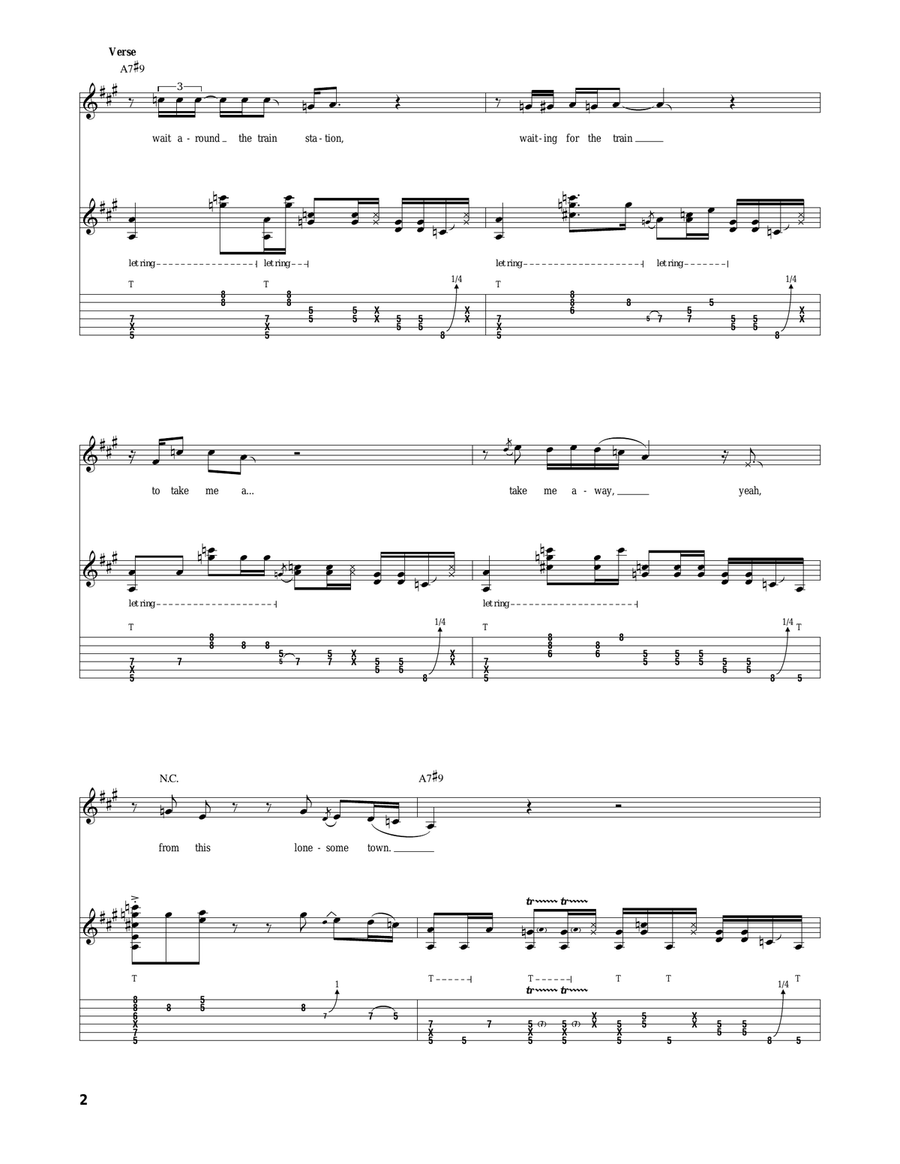 Hear My Train A Comin' (Get My Heart Back Together) Acoustic Guitar scores gallery preview page 2
