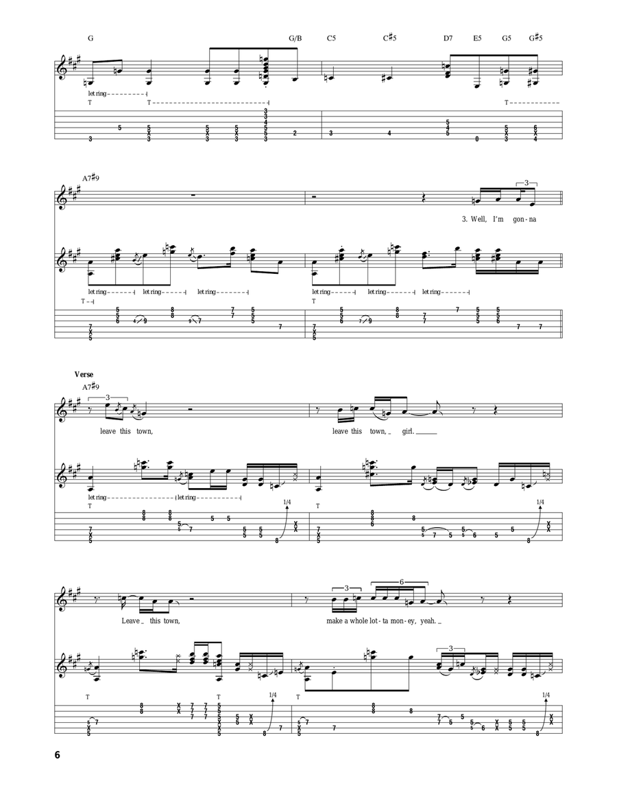 Hear My Train A Comin' (Get My Heart Back Together) Acoustic Guitar scores gallery preview page 6