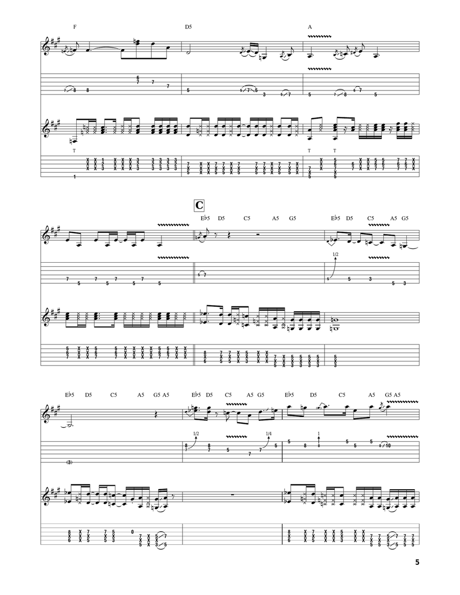 Little One Little One Guitar Tablature scores gallery preview page 5