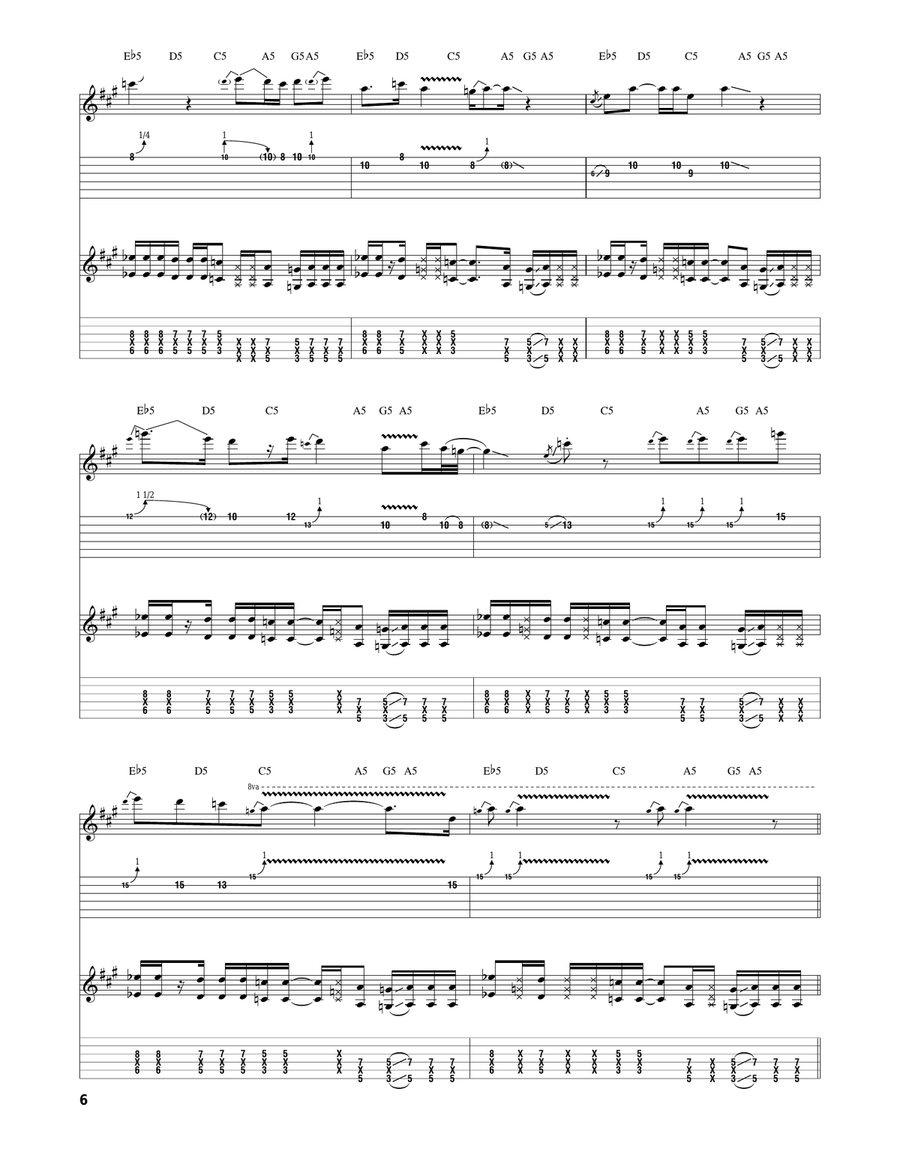 Little One Little One Guitar Tablature scores gallery preview page 6