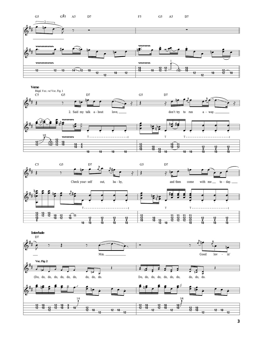 Message To Love (Message Of Love) Acoustic Guitar scores gallery preview page 3