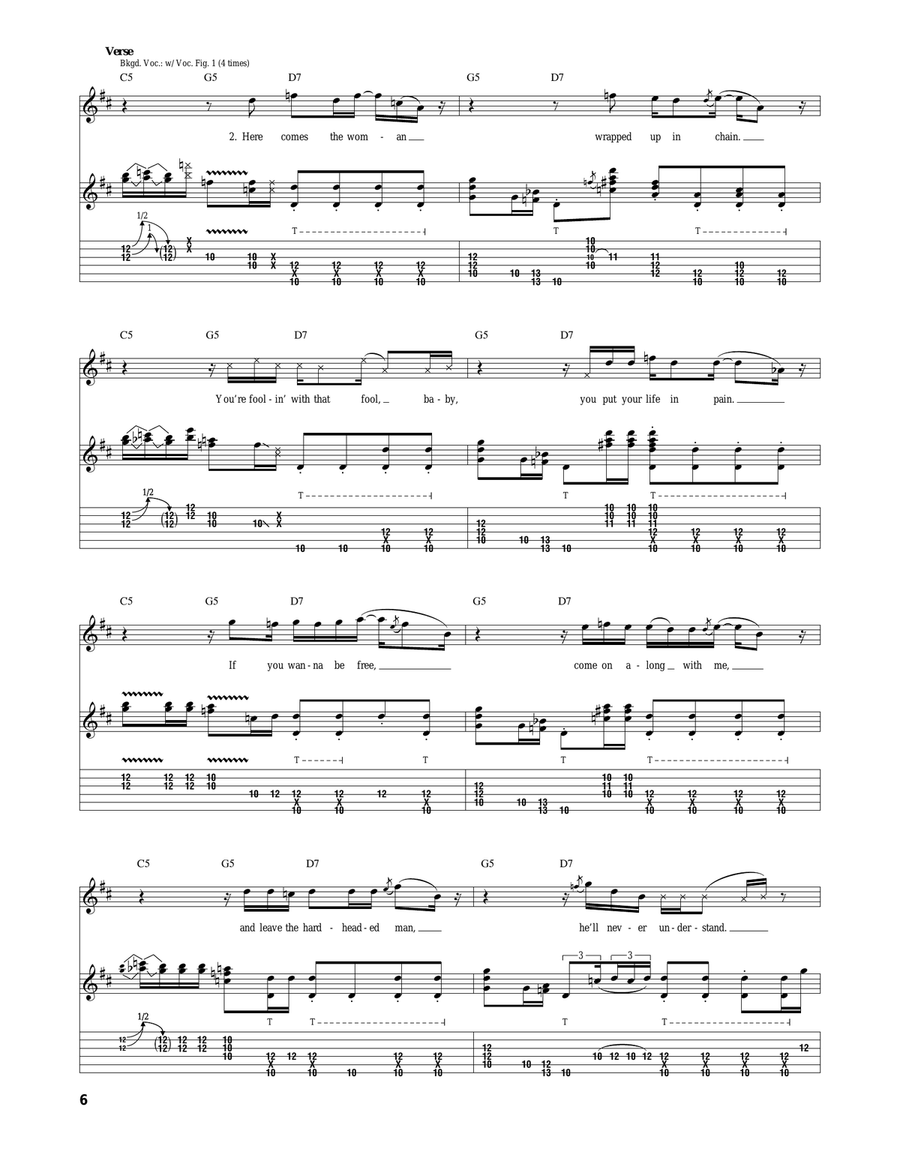 Message To Love (Message Of Love) Acoustic Guitar scores gallery preview page 6