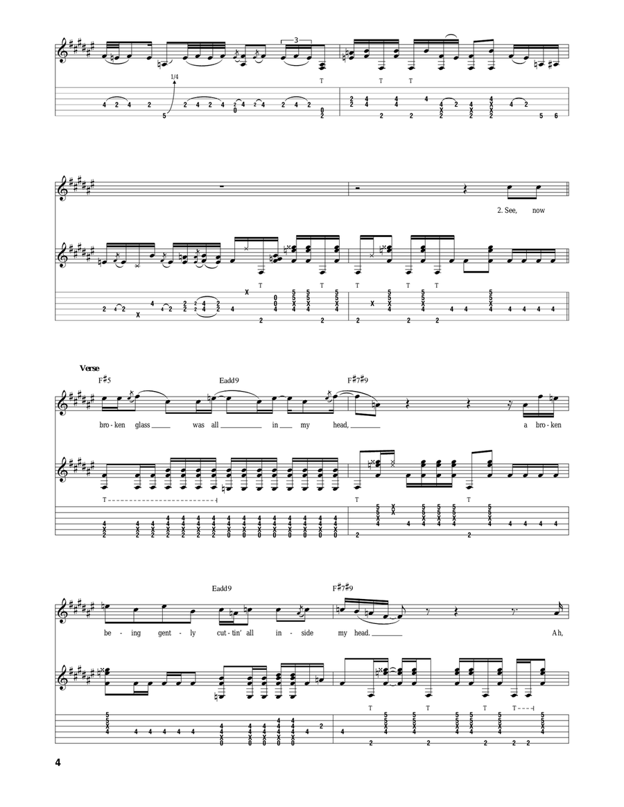 Room Full Of Mirrors Room Full Of Mirrors Guitar Tablature scores gallery preview page 4