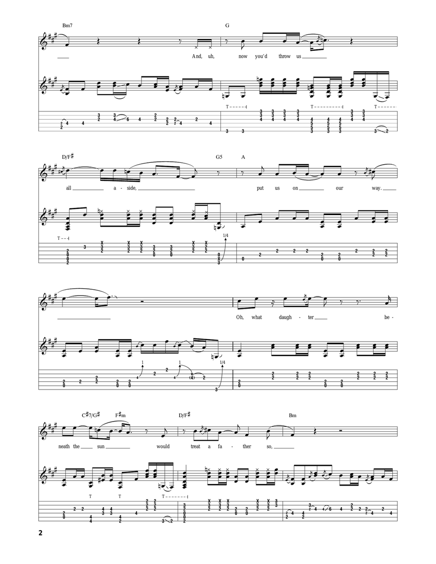 Tears Of Rage Tears Of Rage Guitar Tablature scores gallery preview page 2