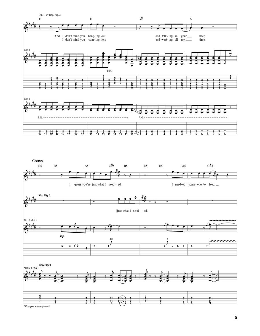 Just What I Needed Acoustic Guitar scores gallery preview page 5