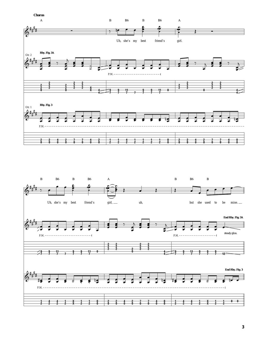 My Best Friend's Girl My Best Friend's Girl Acoustic Guitar scores gallery preview page 3