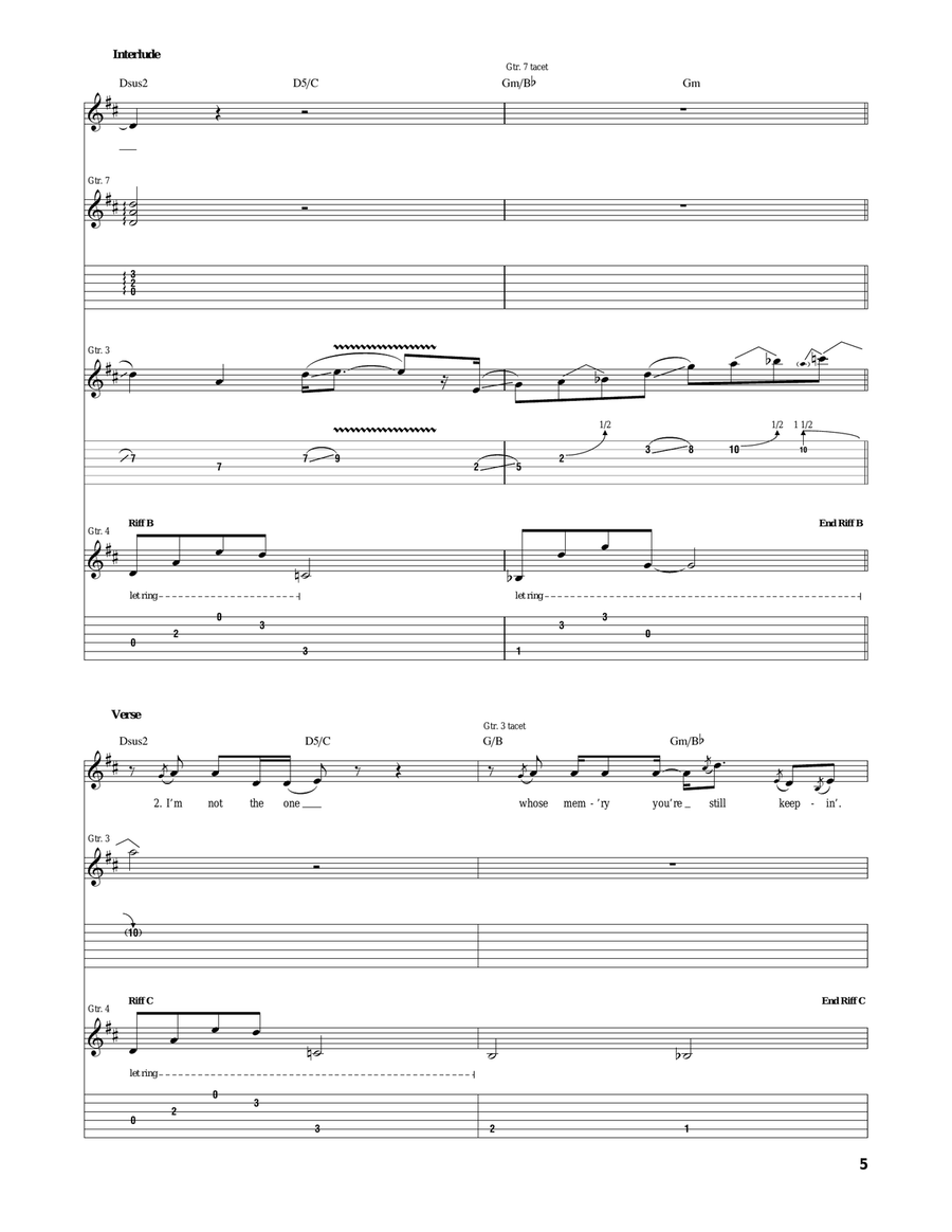 I'm Not The One Acoustic Guitar scores gallery preview page 5