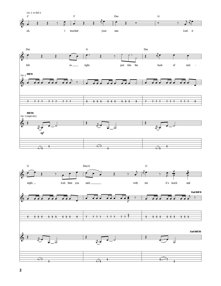 Touch And Go Touch And Go Acoustic Guitar scores gallery preview page 2