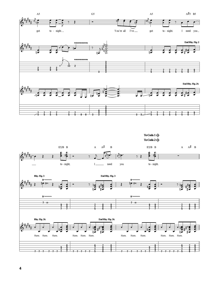 You're All I've Got Tonight Acoustic Guitar scores gallery preview page 4