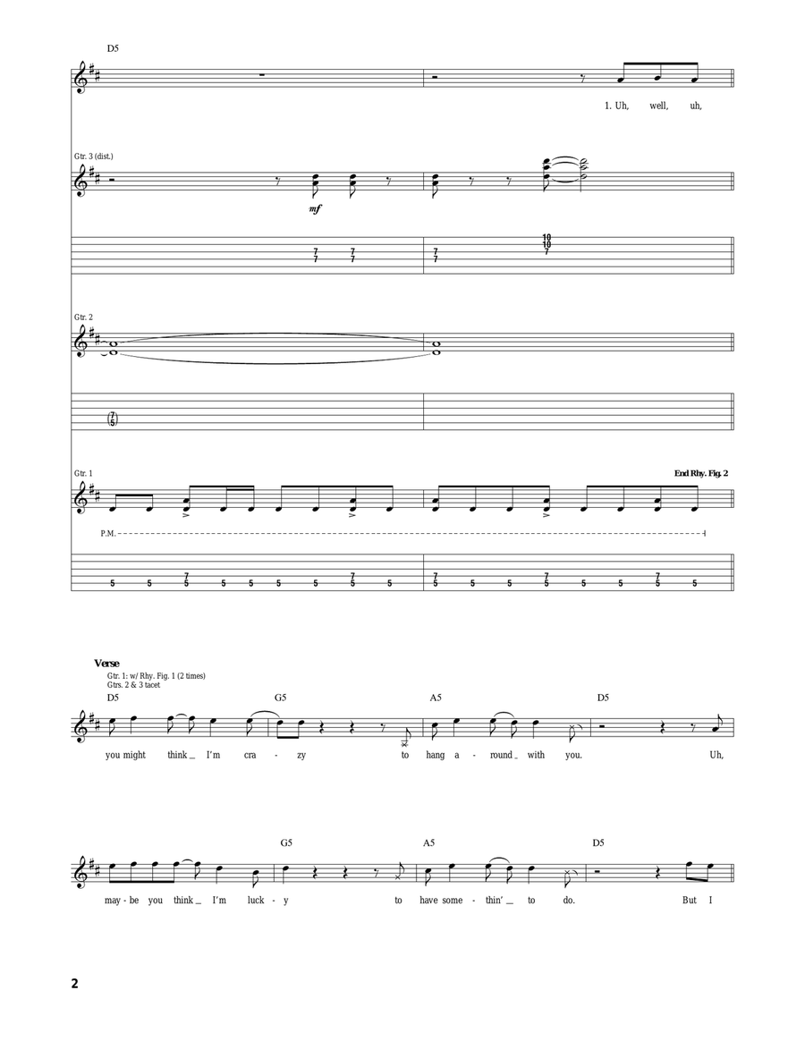 You Might Think You Might Think Acoustic Guitar scores gallery preview page 2