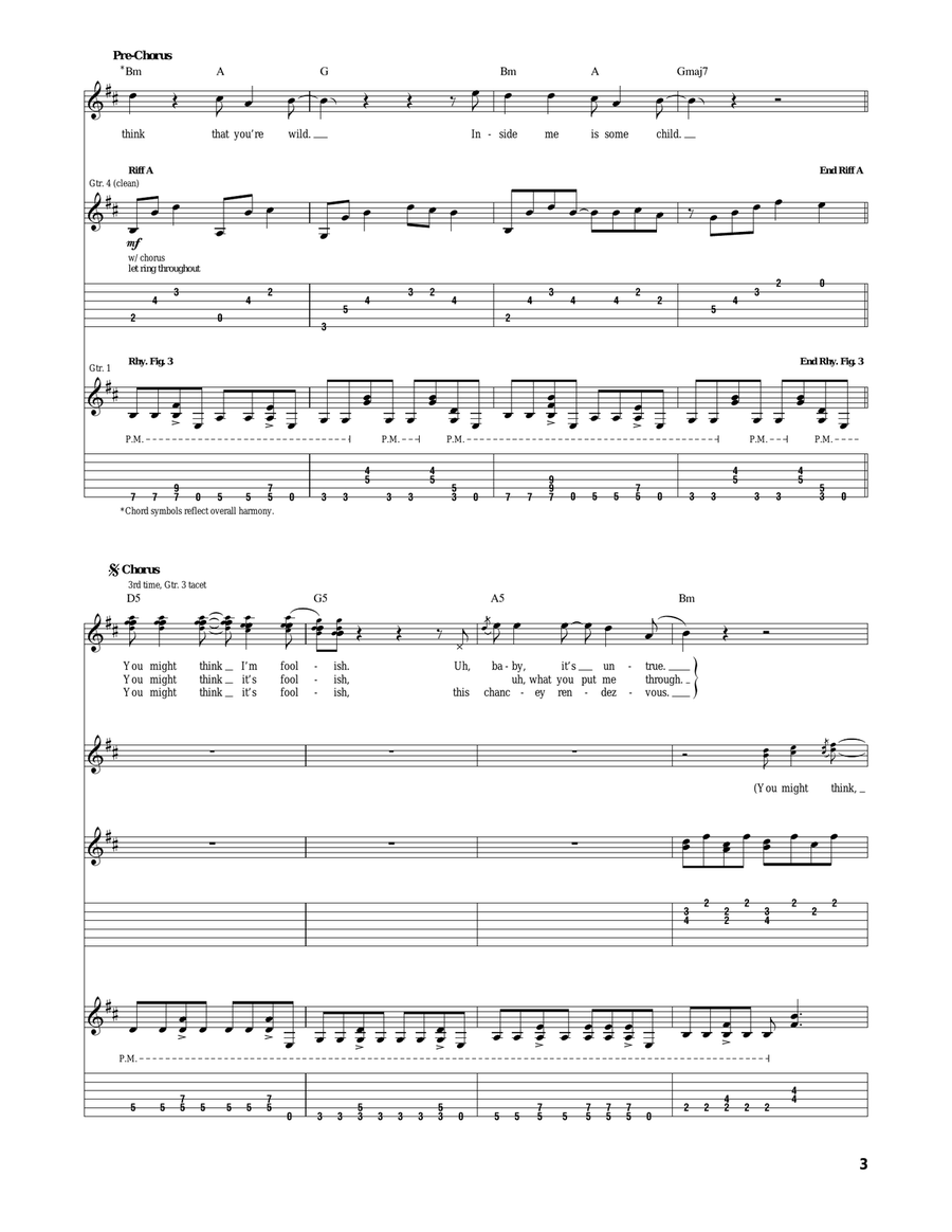 You Might Think You Might Think Acoustic Guitar scores gallery preview page 3