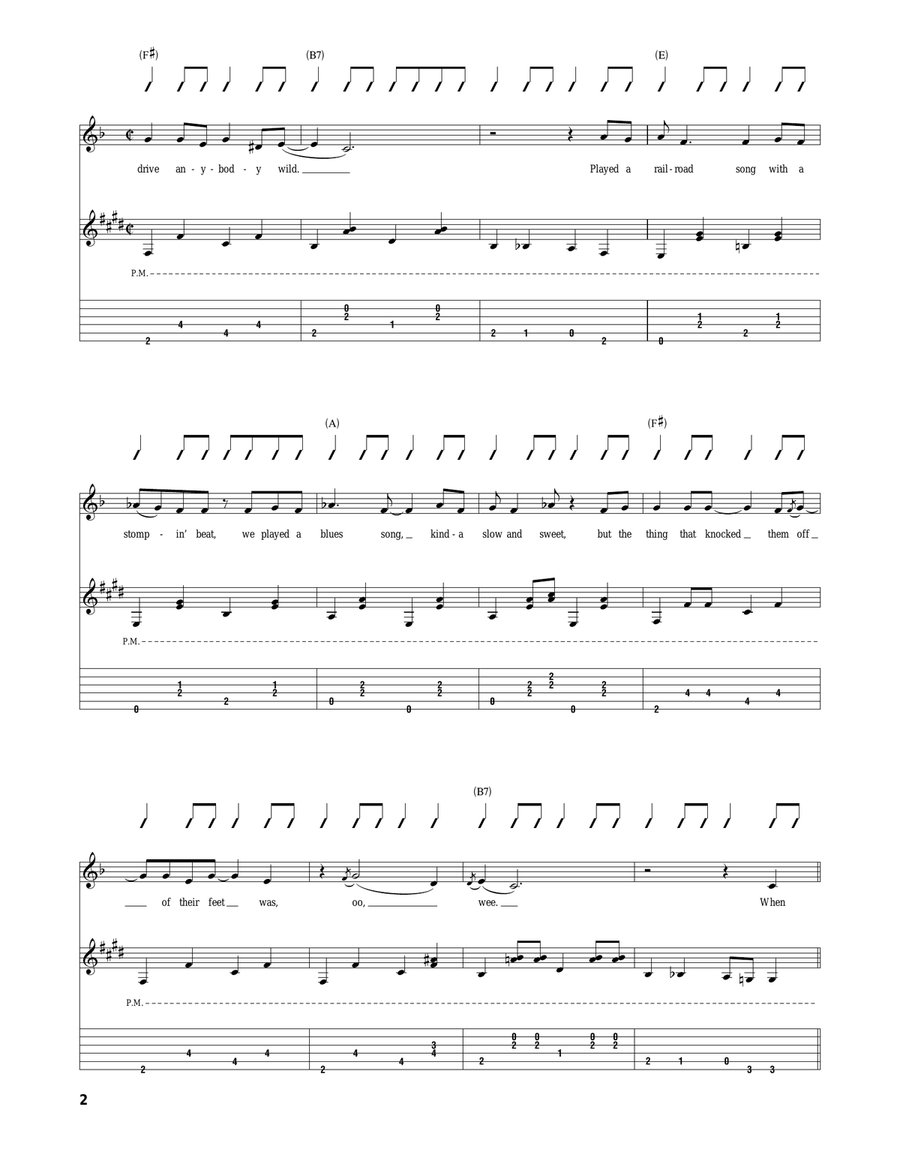 Luther's Boogie (Luther Played The Boogie) Electric Guitar scores gallery preview page 2