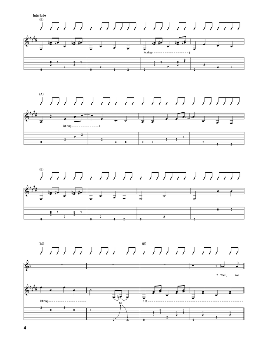 Luther's Boogie (Luther Played The Boogie) Electric Guitar scores gallery preview page 4