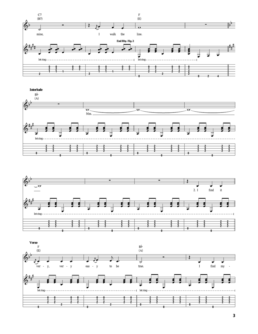 I Walk The Line I Walk The Line Acoustic Guitar scores gallery preview page 3