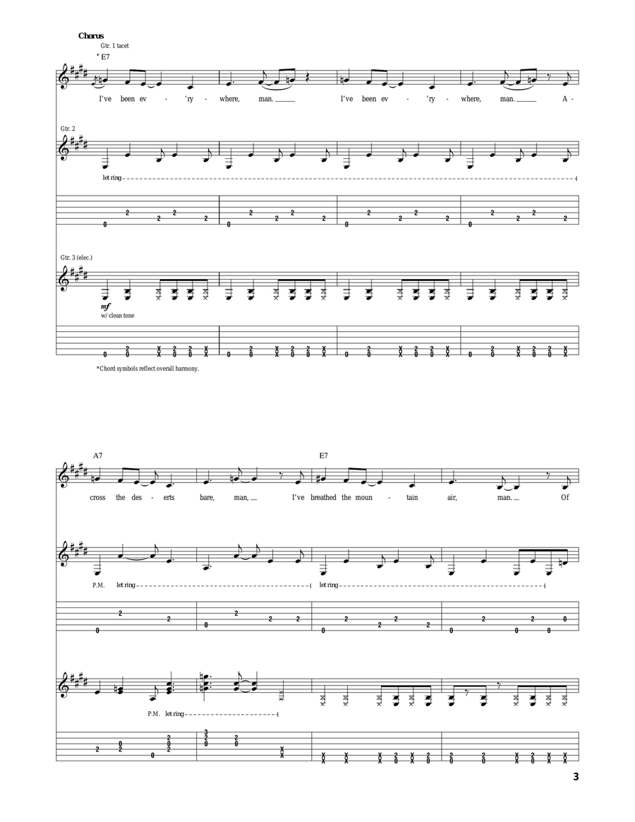 I've Been Everywhere Electric Guitar scores gallery preview page 3