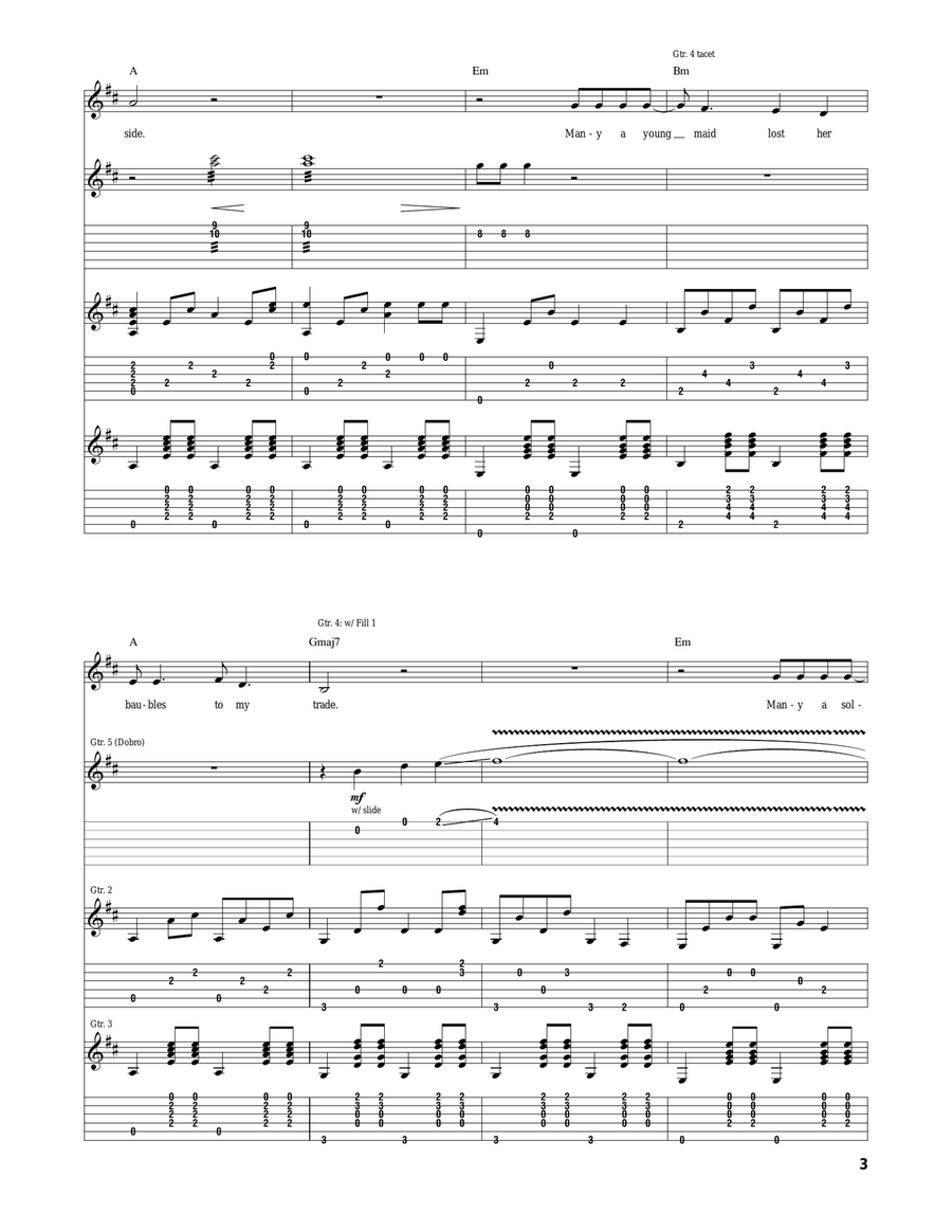 The Highwayman The Highwayman Electric Guitar scores gallery preview page 3