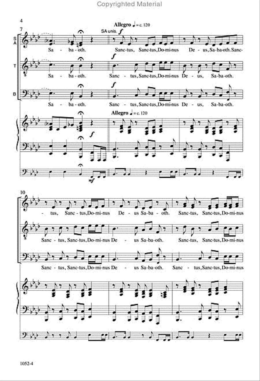 Sanctus - SATB Octavo Sanctus - SATB Octavo 4-Part scores gallery preview page 3