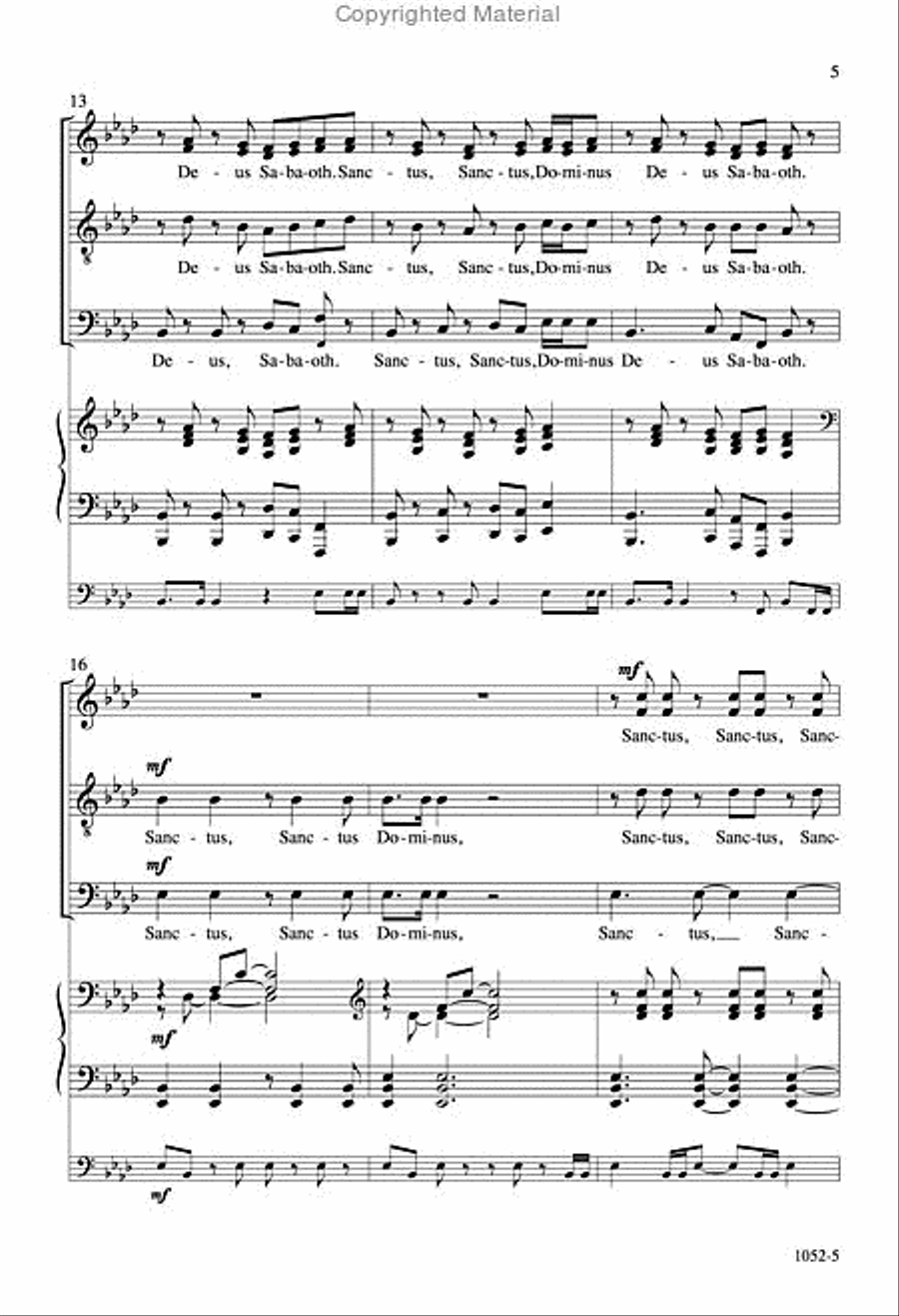 Sanctus - SATB Octavo Sanctus - SATB Octavo 4-Part scores gallery preview page 4