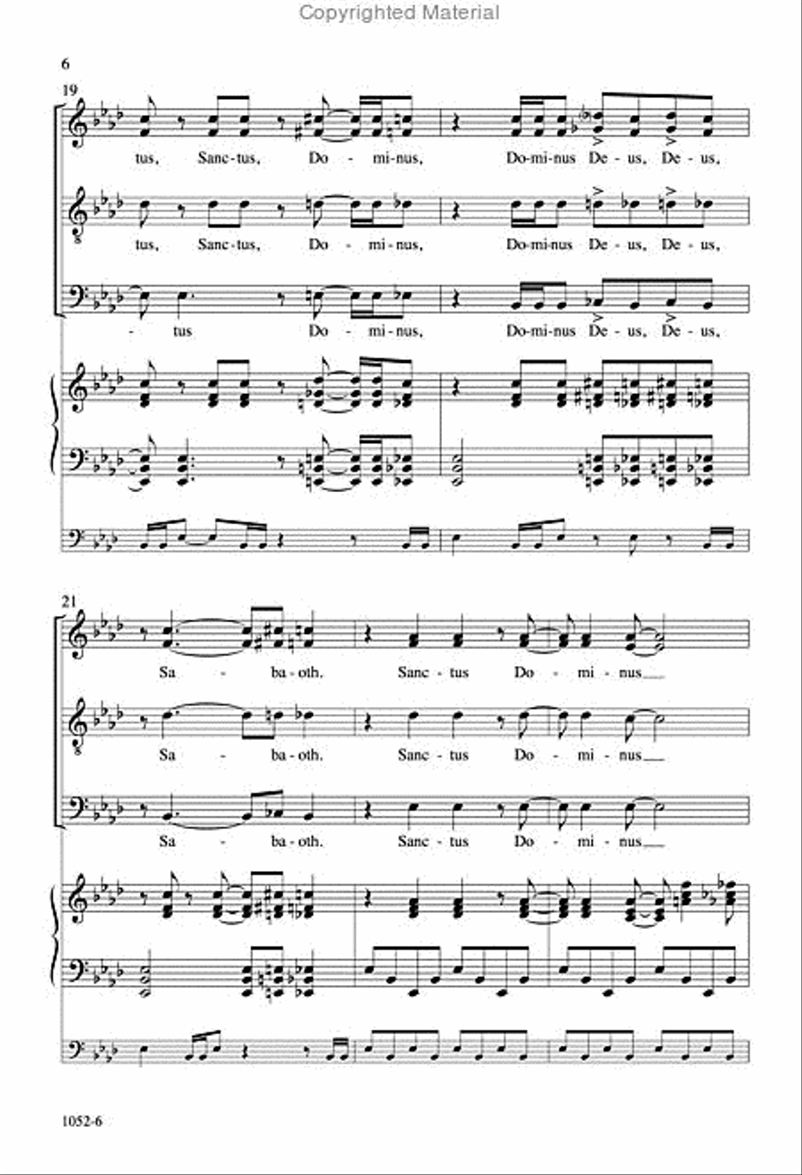 Sanctus - SATB Octavo Sanctus - SATB Octavo 4-Part scores gallery preview page 5