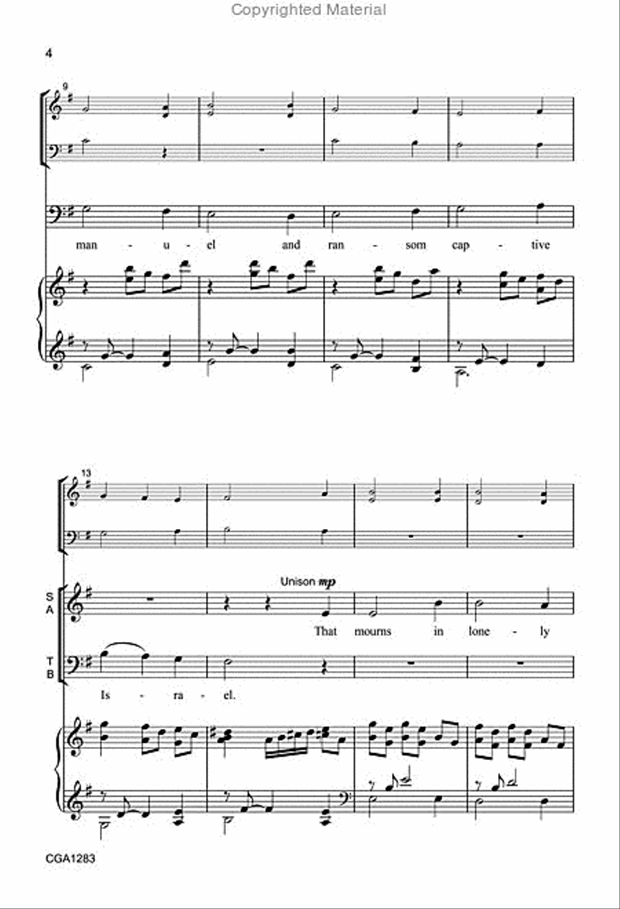 Alleluia! Rejoice! The Lord Shall Come 4-Part scores gallery preview page 3