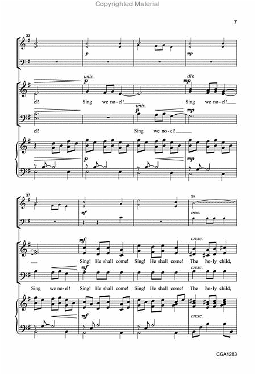 Alleluia! Rejoice! The Lord Shall Come 4-Part scores gallery preview page 6