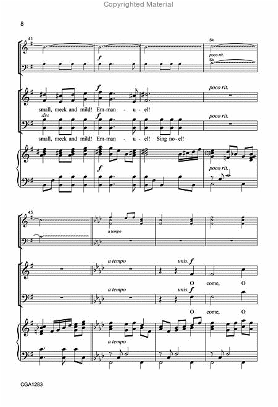 Alleluia! Rejoice! The Lord Shall Come 4-Part scores gallery preview page 7