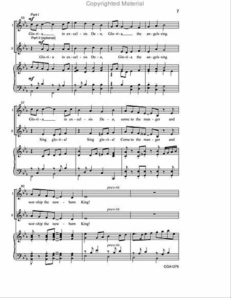 Oh Come, Little Children Oh Come, Little Children Unison Choir scores gallery preview page 6