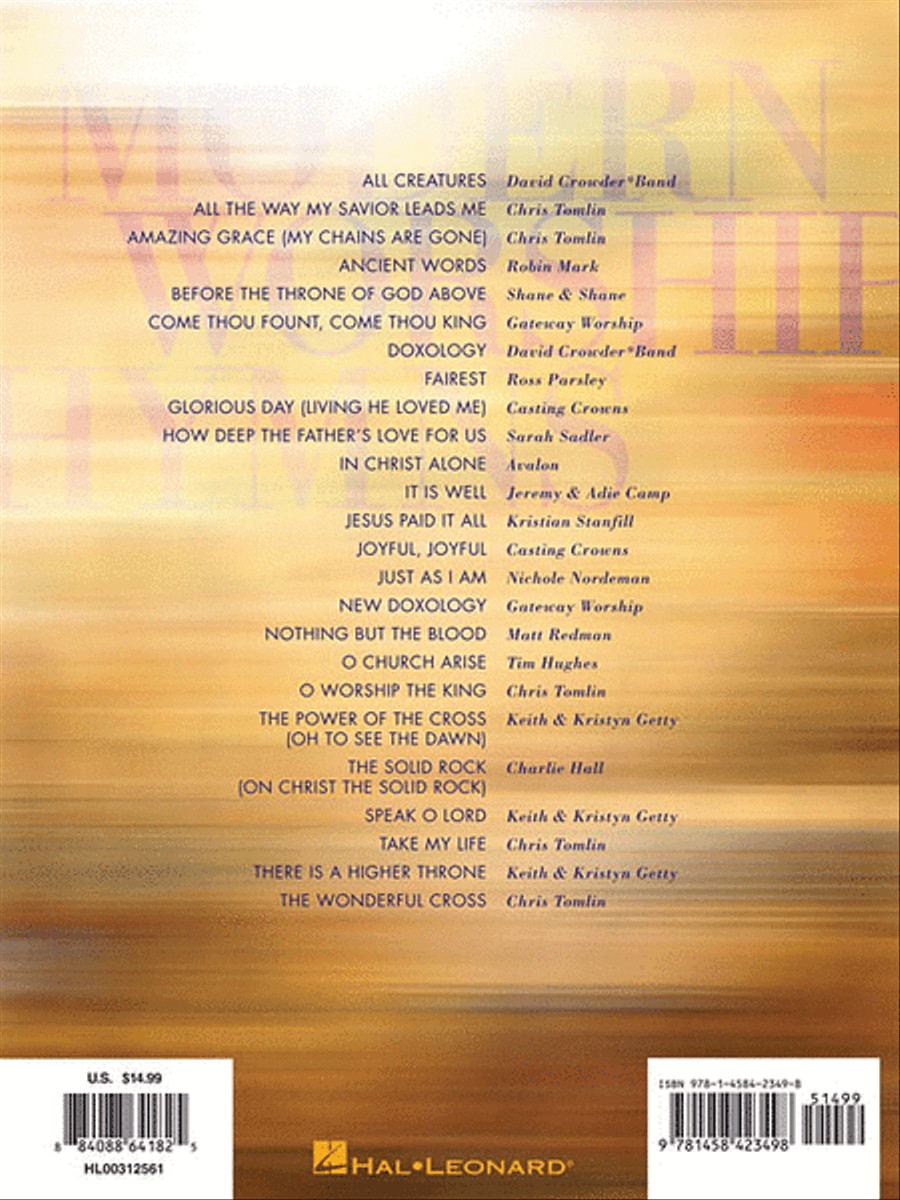 Modern Worship Hymns Piano, Vocal, Guitar scores gallery preview page 2