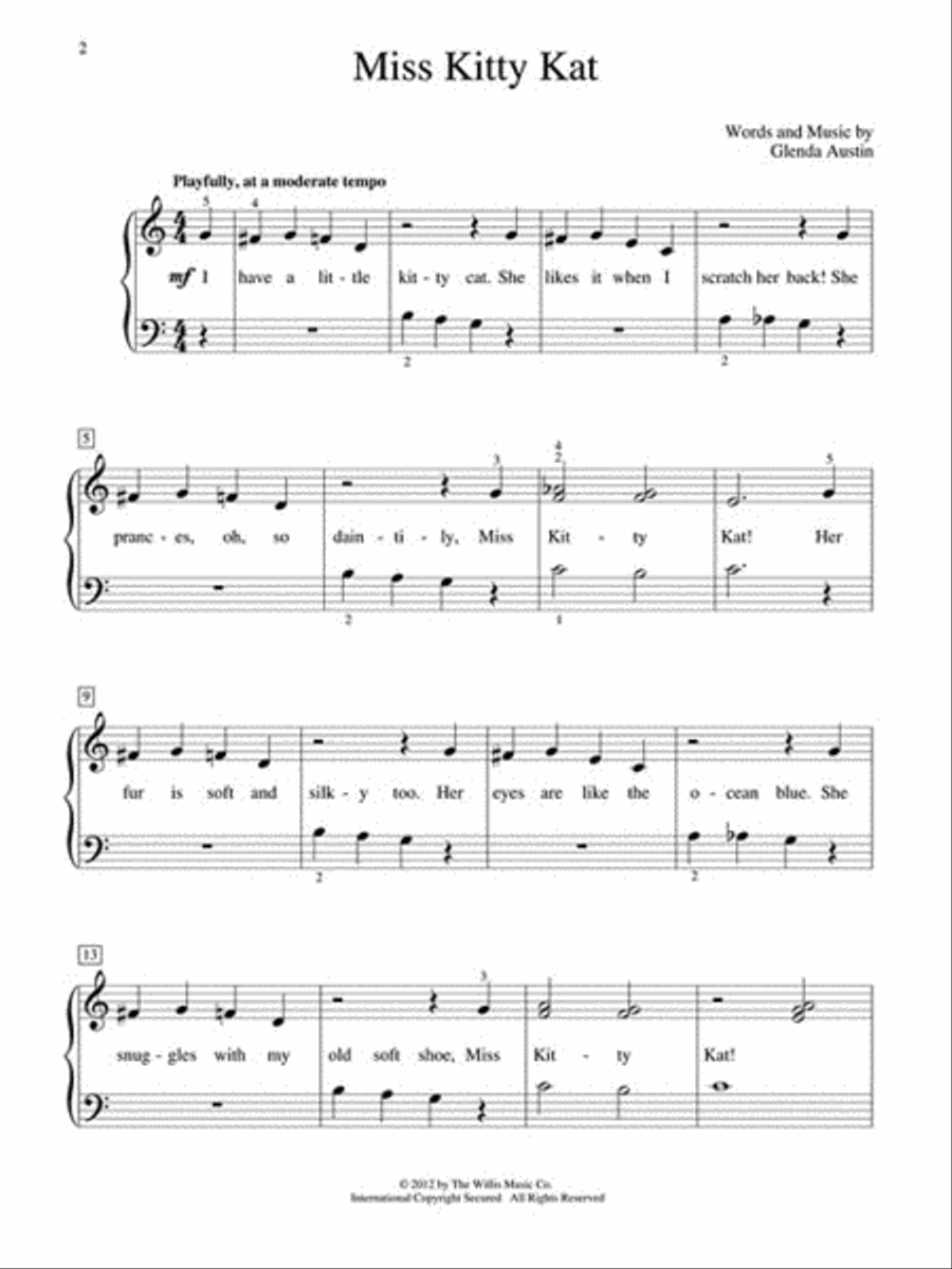 Miss Kitty Kat Easy Piano scores gallery preview page 2