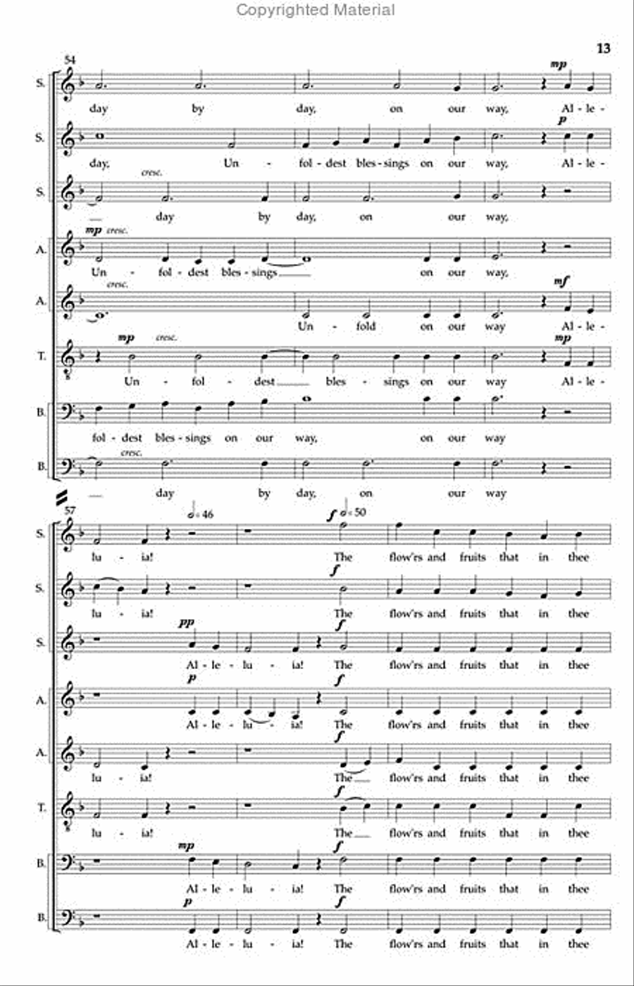 All Creatures of our God and King Choir scores gallery preview page 3
