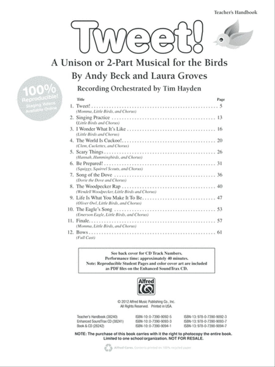 Tweet! - SoundTrax CD (CD only) Choir scores gallery preview page 2