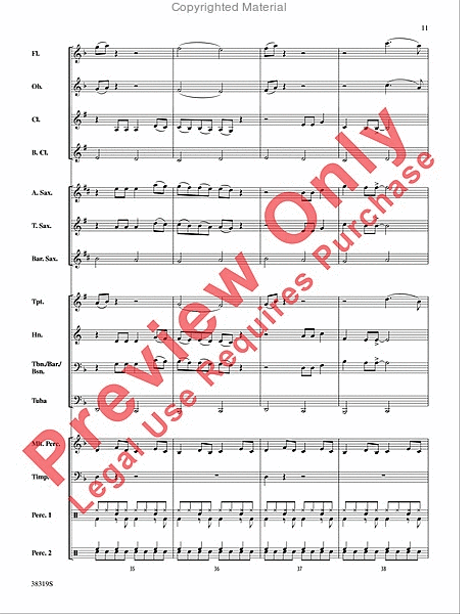 Somebody That I Used to Know Concert Band scores gallery preview page 11