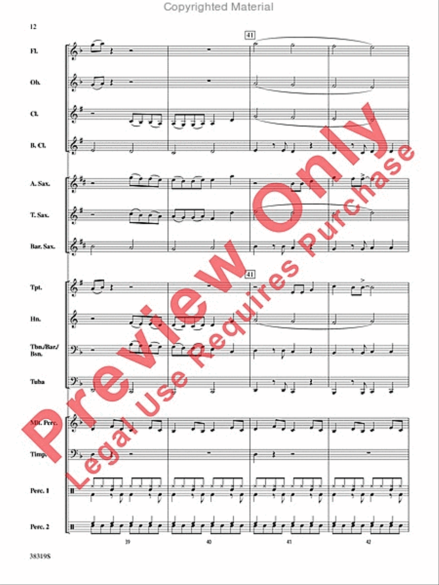 Somebody That I Used to Know Concert Band scores gallery preview page 12