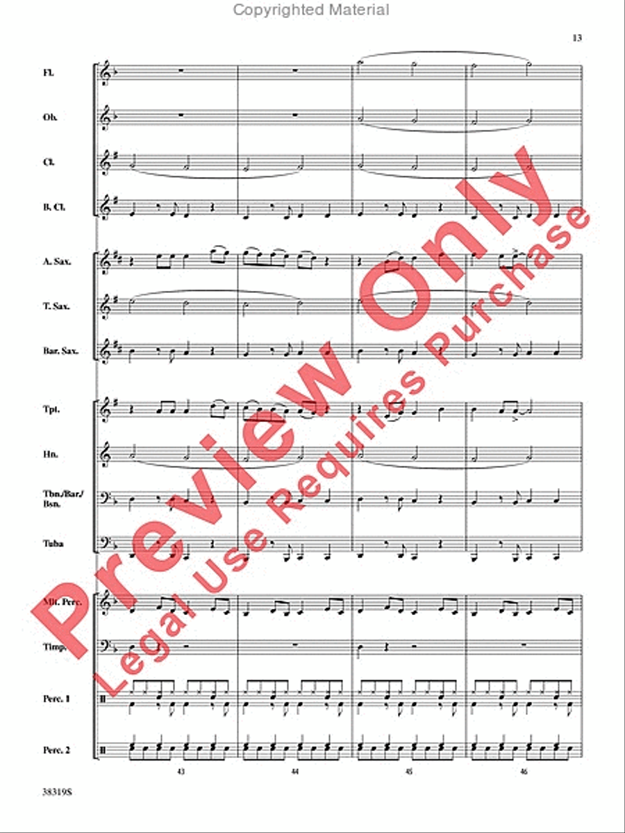 Somebody That I Used to Know Concert Band scores gallery preview page 13
