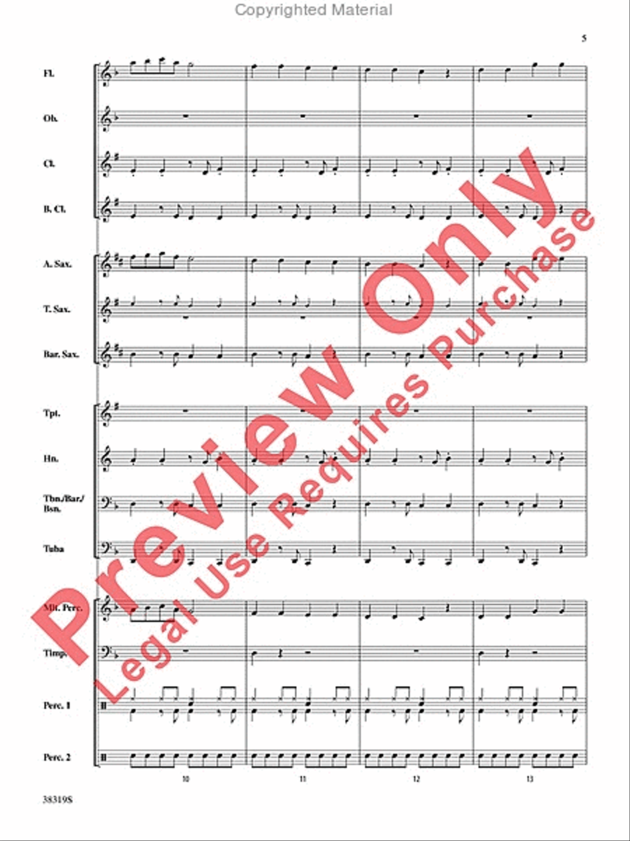 Somebody That I Used to Know Concert Band scores gallery preview page 5