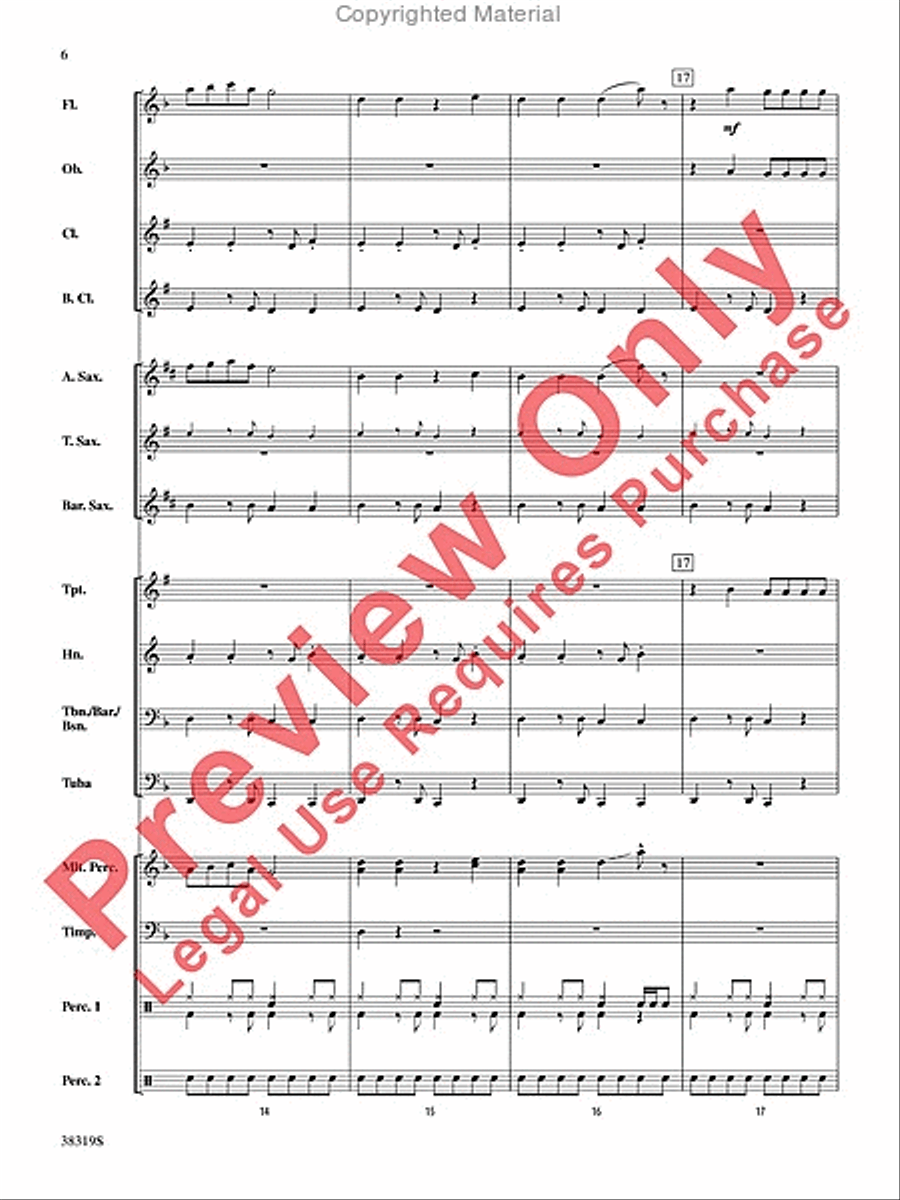 Somebody That I Used to Know Concert Band scores gallery preview page 6