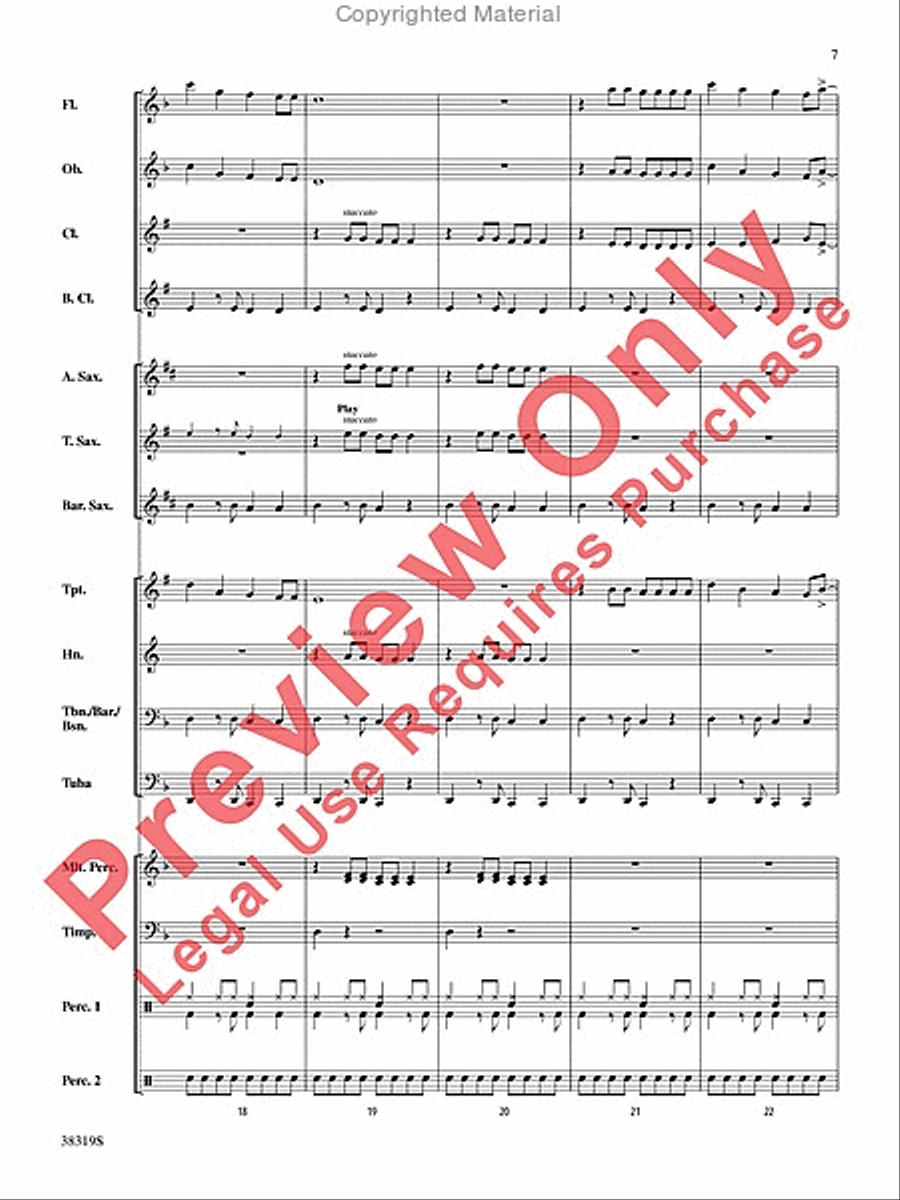 Somebody That I Used to Know Concert Band scores gallery preview page 7