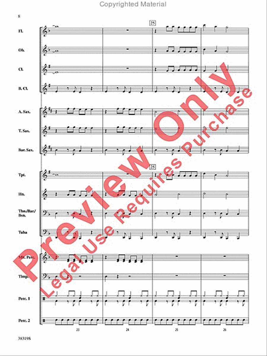 Somebody That I Used to Know Concert Band scores gallery preview page 8