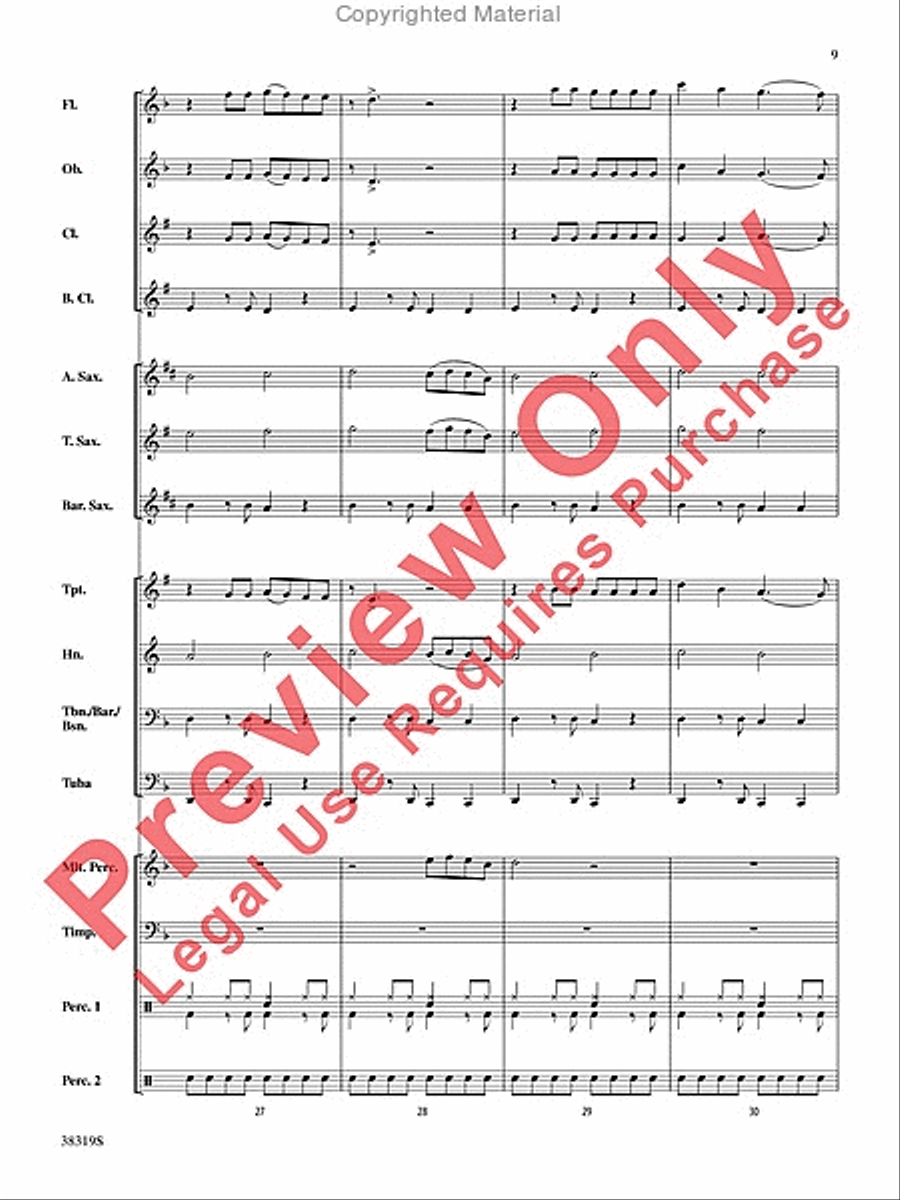 Somebody That I Used to Know Concert Band scores gallery preview page 9