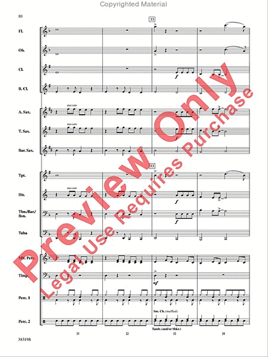 Somebody That I Used to Know Concert Band scores gallery preview page 10