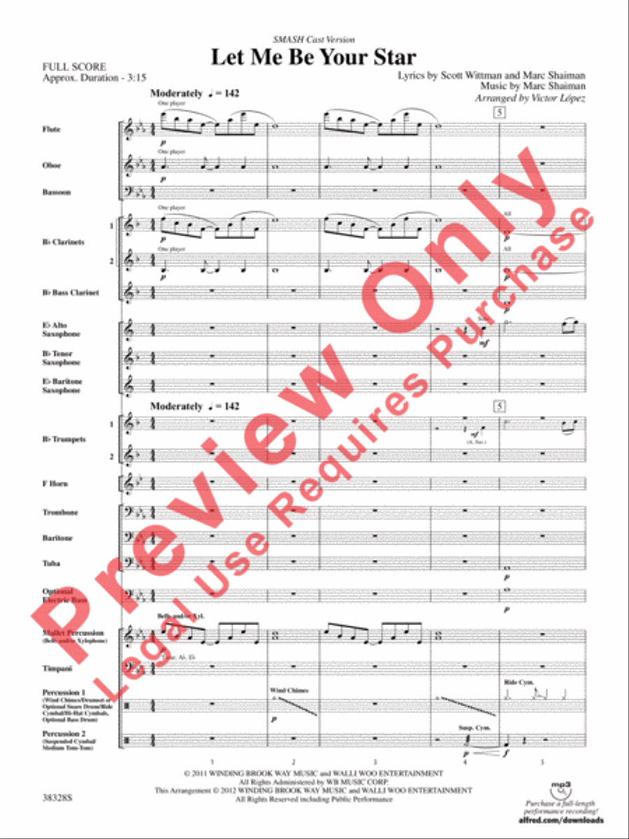Let Me Be Your Star Let Me Be Your Star Concert Band scores gallery preview page 3