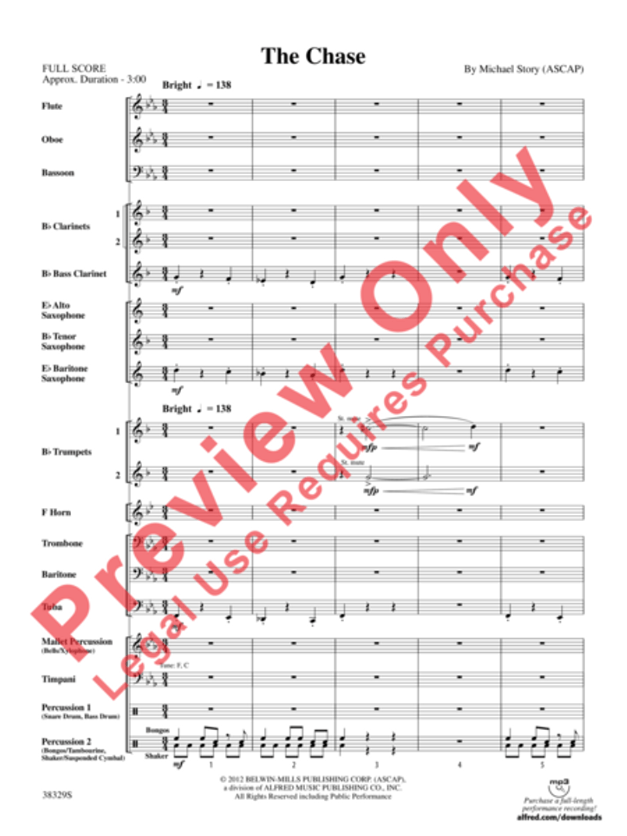 The Chase The Chase Concert Band scores gallery preview page 3