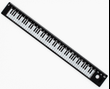 Keyboard Ruler 30 cm black