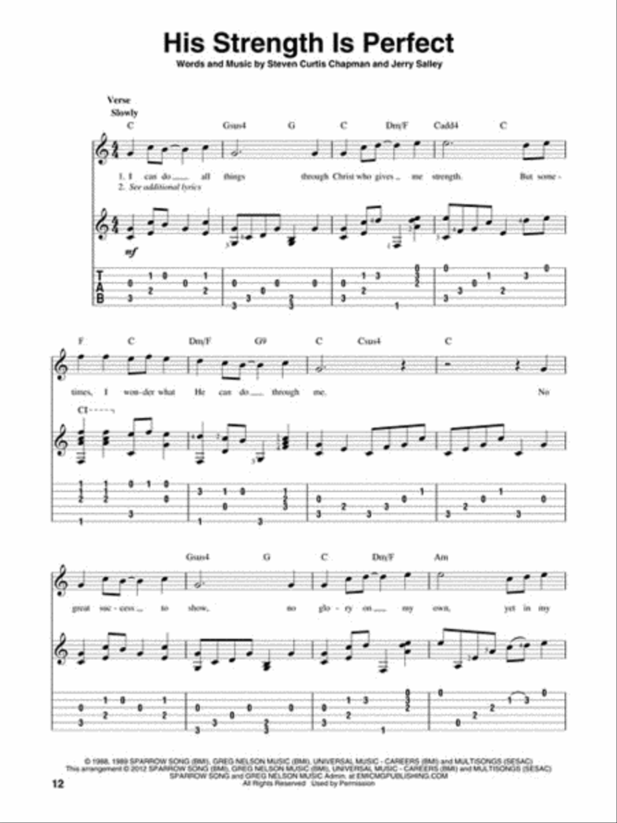 Fingerpicking Christian Fingerpicking Guitar scores gallery preview page 3