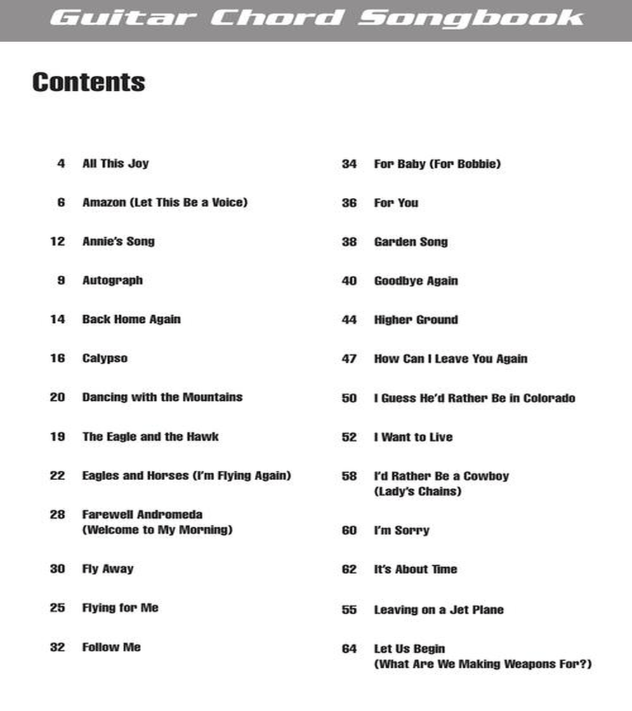 John Denver John Denver Acoustic Guitar scores gallery preview page 3