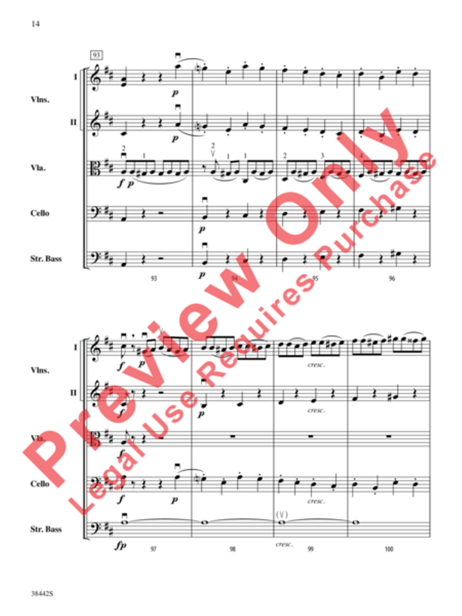 Sonata, Opus 10, No. 3 Sonata, Opus 10, No. 3 String Orchestra scores gallery preview page 15