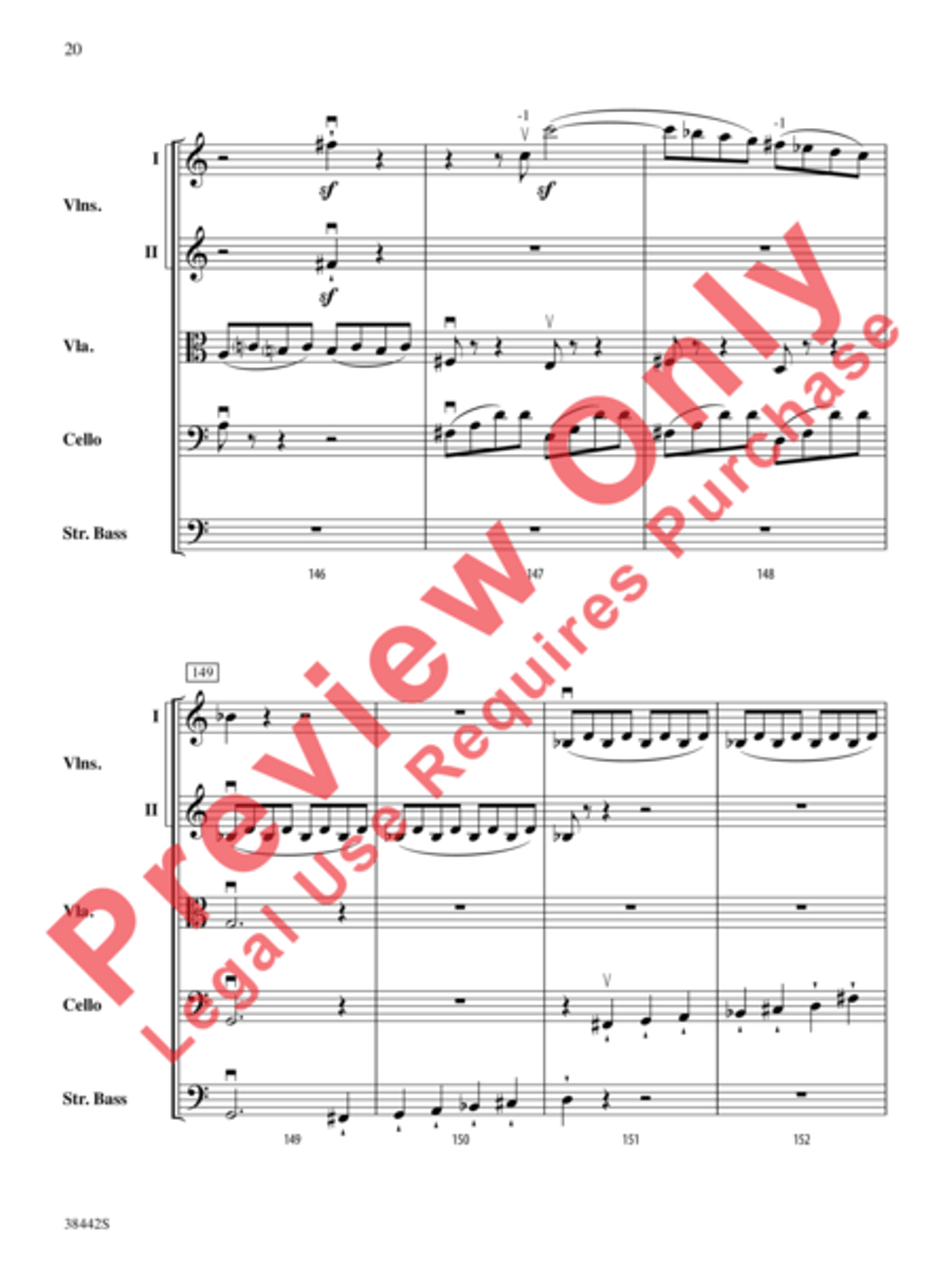Sonata, Opus 10, No. 3 Sonata, Opus 10, No. 3 String Orchestra scores gallery preview page 21
